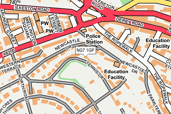 NG7 1GP map - OS OpenMap – Local (Ordnance Survey)