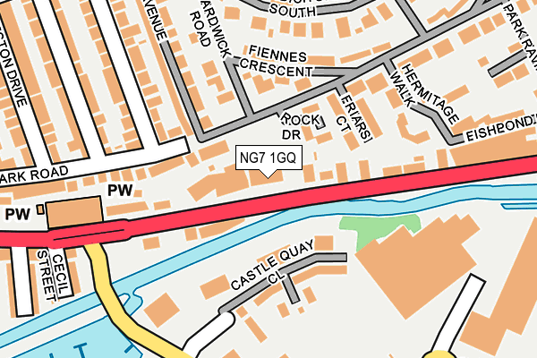 NG7 1GQ map - OS OpenMap – Local (Ordnance Survey)