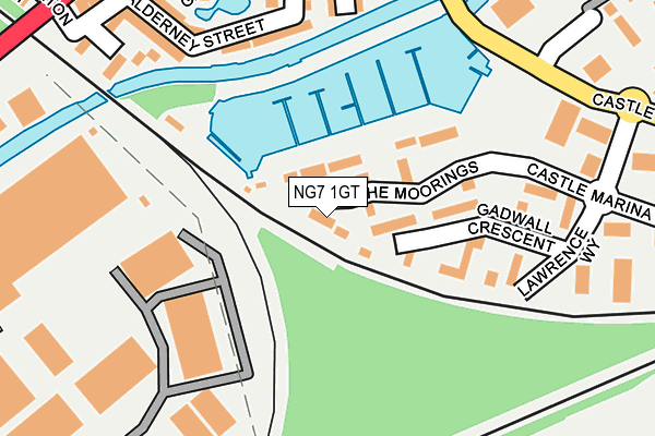 NG7 1GT map - OS OpenMap – Local (Ordnance Survey)