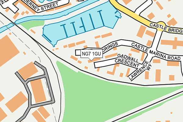 NG7 1GU map - OS OpenMap – Local (Ordnance Survey)