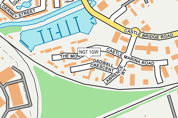 NG7 1GW map - OS OpenMap – Local (Ordnance Survey)