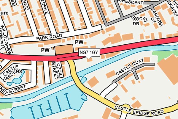 NG7 1GY map - OS OpenMap – Local (Ordnance Survey)