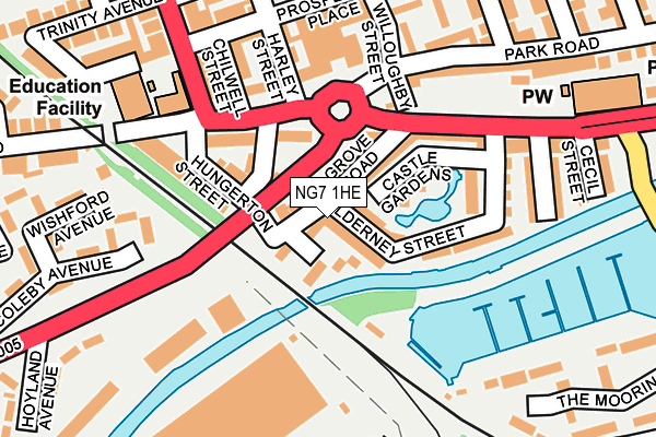 NG7 1HE map - OS OpenMap – Local (Ordnance Survey)