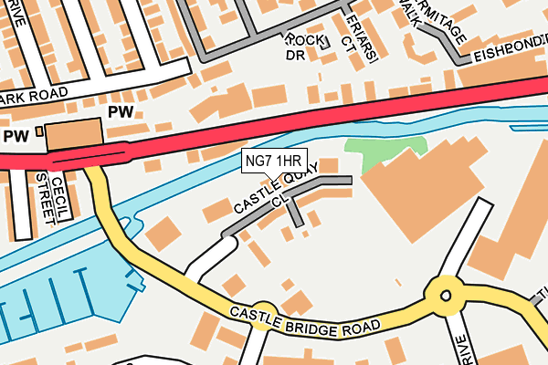 NG7 1HR map - OS OpenMap – Local (Ordnance Survey)