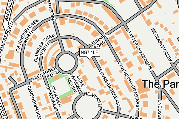 NG7 1LF map - OS OpenMap – Local (Ordnance Survey)