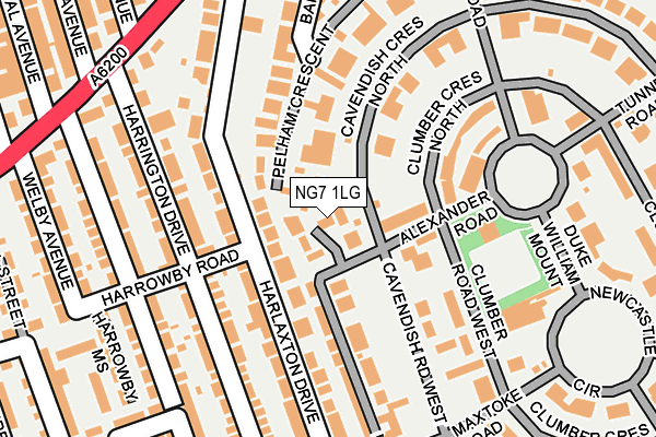 NG7 1LG map - OS OpenMap – Local (Ordnance Survey)