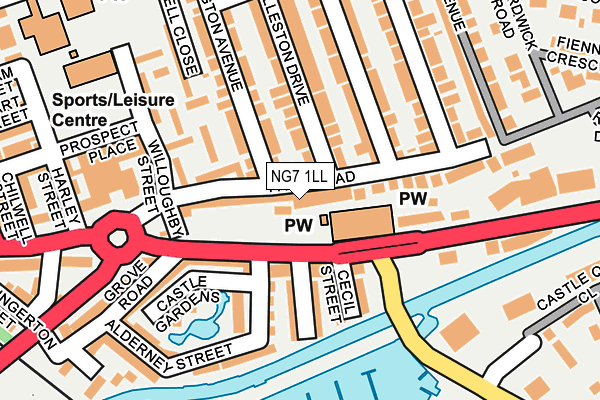 NG7 1LL map - OS OpenMap – Local (Ordnance Survey)