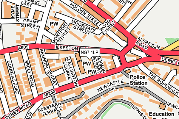 NG7 1LP map - OS OpenMap – Local (Ordnance Survey)