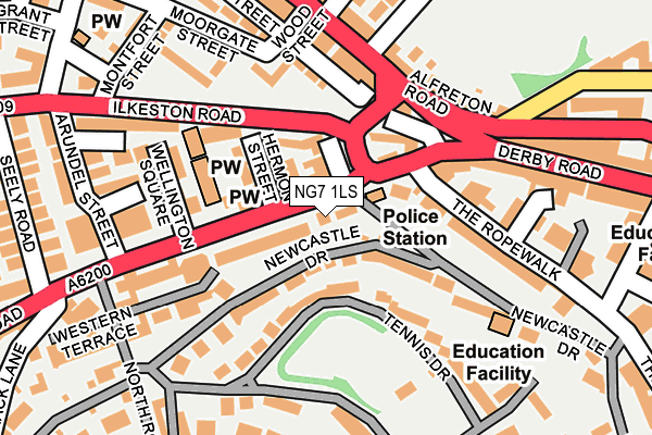 NG7 1LS map - OS OpenMap – Local (Ordnance Survey)