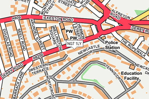 NG7 1LY map - OS OpenMap – Local (Ordnance Survey)