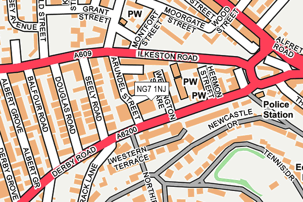 NG7 1NJ map - OS OpenMap – Local (Ordnance Survey)