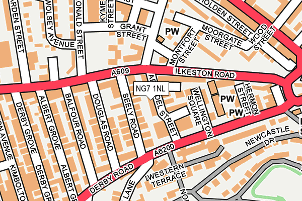 NG7 1NL map - OS OpenMap – Local (Ordnance Survey)