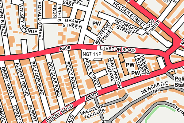 NG7 1NP map - OS OpenMap – Local (Ordnance Survey)