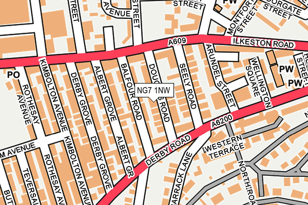 NG7 1NW map - OS OpenMap – Local (Ordnance Survey)