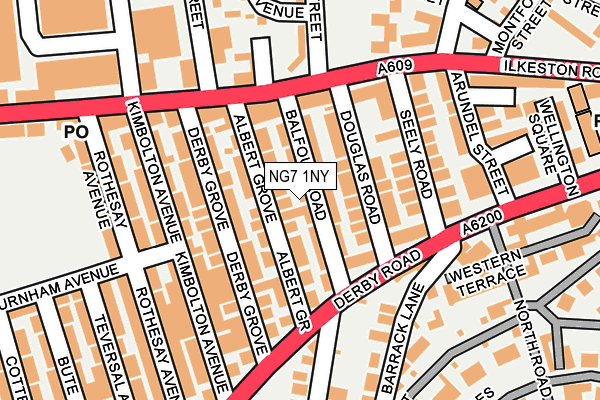 NG7 1NY map - OS OpenMap – Local (Ordnance Survey)