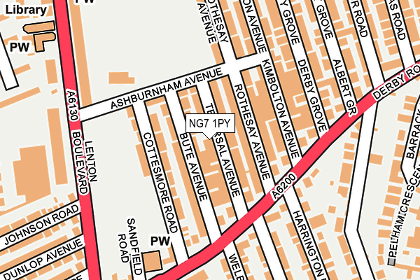 NG7 1PY map - OS OpenMap – Local (Ordnance Survey)