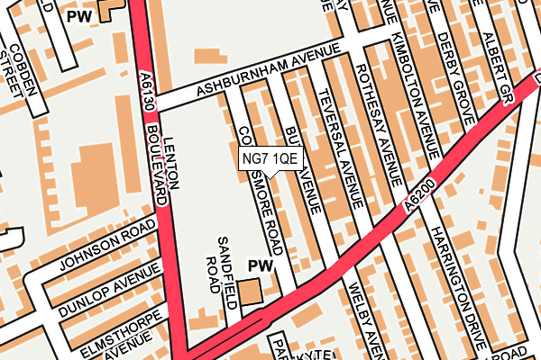 NG7 1QE map - OS OpenMap – Local (Ordnance Survey)