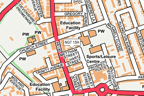 NG7 1SH map - OS OpenMap – Local (Ordnance Survey)