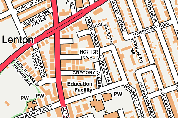 NG7 1SR map - OS OpenMap – Local (Ordnance Survey)