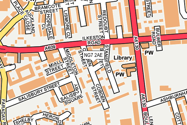 NG7 2AE map - OS OpenMap – Local (Ordnance Survey)