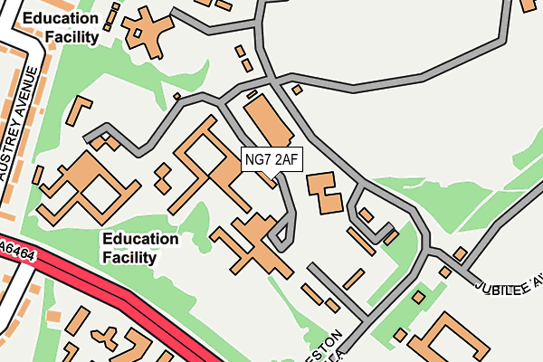 NG7 2AF map - OS OpenMap – Local (Ordnance Survey)