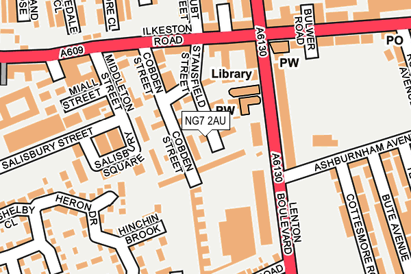 NG7 2AU map - OS OpenMap – Local (Ordnance Survey)