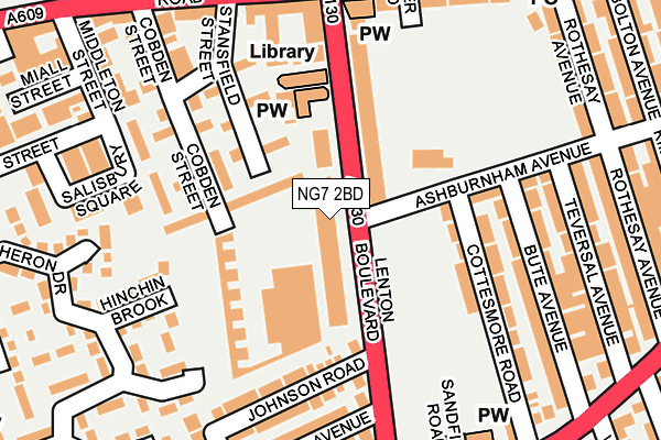 NG7 2BD map - OS OpenMap – Local (Ordnance Survey)