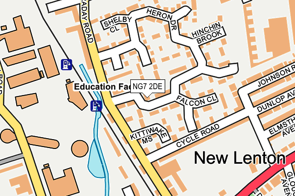 NG7 2DE map - OS OpenMap – Local (Ordnance Survey)