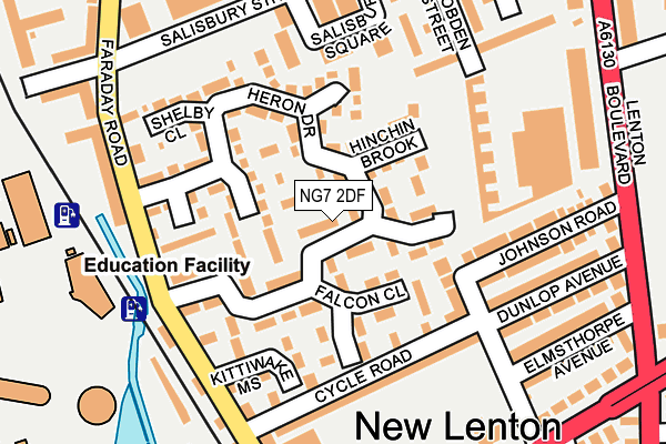 NG7 2DF map - OS OpenMap – Local (Ordnance Survey)