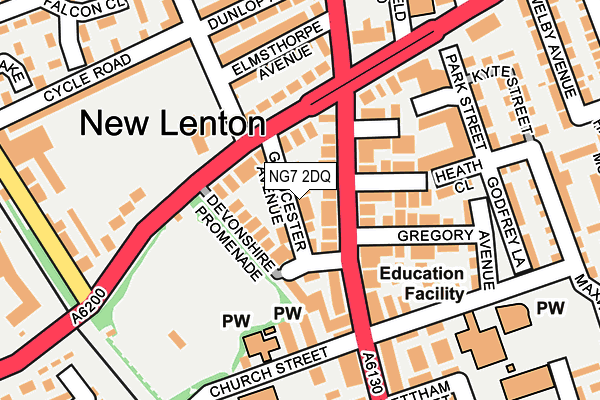 NG7 2DQ map - OS OpenMap – Local (Ordnance Survey)