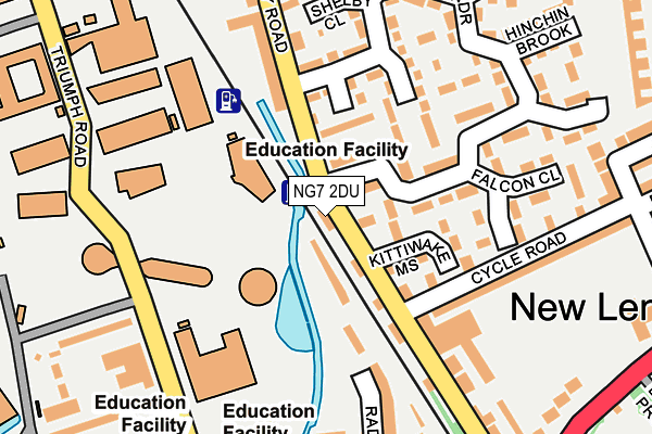 NG7 2DU map - OS OpenMap – Local (Ordnance Survey)
