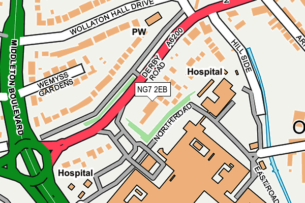 NG7 2EB map - OS OpenMap – Local (Ordnance Survey)