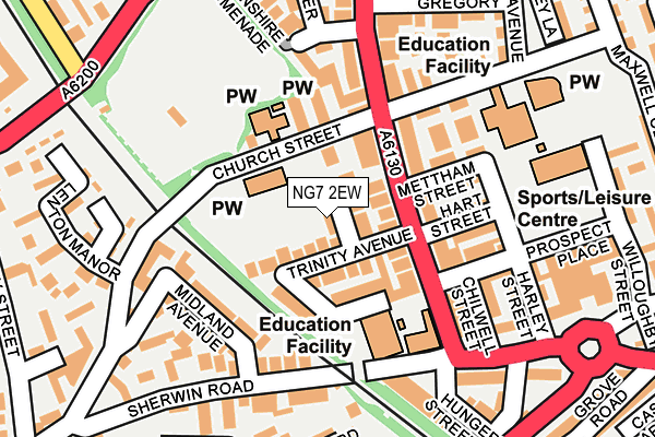 NG7 2EW map - OS OpenMap – Local (Ordnance Survey)