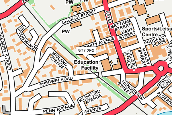 NG7 2EX map - OS OpenMap – Local (Ordnance Survey)