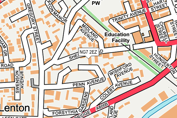 NG7 2EZ map - OS OpenMap – Local (Ordnance Survey)