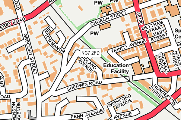 NG7 2FD map - OS OpenMap – Local (Ordnance Survey)