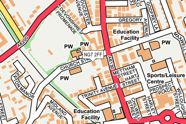 NG7 2FF map - OS OpenMap – Local (Ordnance Survey)