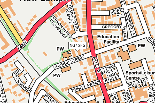 NG7 2FG map - OS OpenMap – Local (Ordnance Survey)