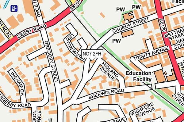 NG7 2FH map - OS OpenMap – Local (Ordnance Survey)