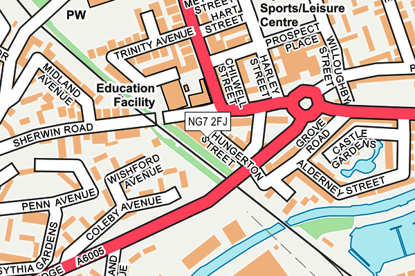 NG7 2FJ map - OS OpenMap – Local (Ordnance Survey)