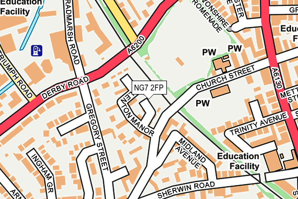 NG7 2FP map - OS OpenMap – Local (Ordnance Survey)