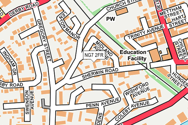 NG7 2FR map - OS OpenMap – Local (Ordnance Survey)