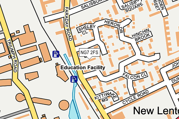 NG7 2FS map - OS OpenMap – Local (Ordnance Survey)