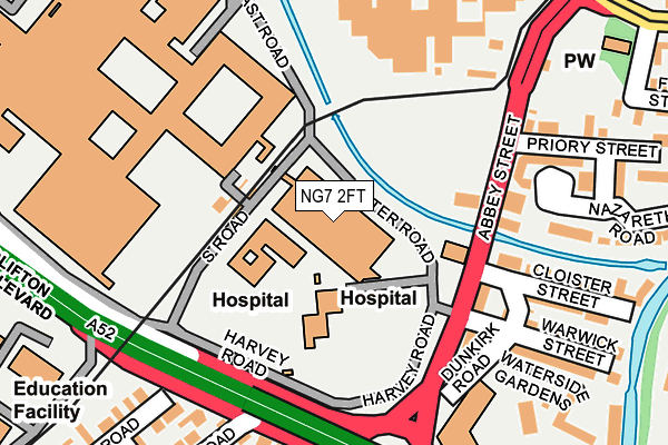 NG7 2FT map - OS OpenMap – Local (Ordnance Survey)