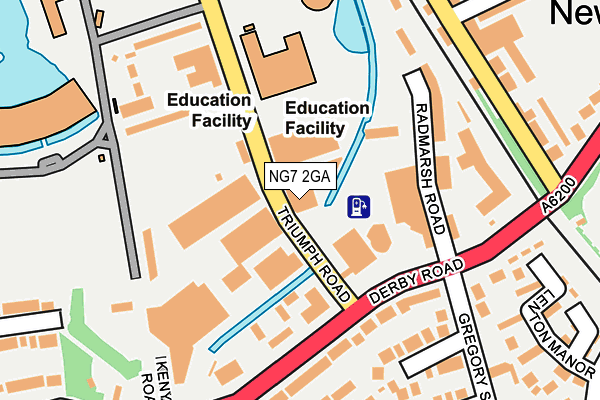 NG7 2GA map - OS OpenMap – Local (Ordnance Survey)