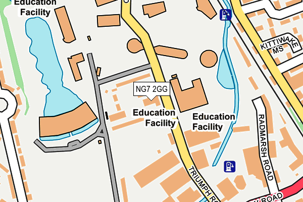 NG7 2GG map - OS OpenMap – Local (Ordnance Survey)