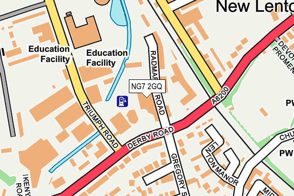 NG7 2GQ map - OS OpenMap – Local (Ordnance Survey)