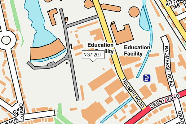 NG7 2GT map - OS OpenMap – Local (Ordnance Survey)