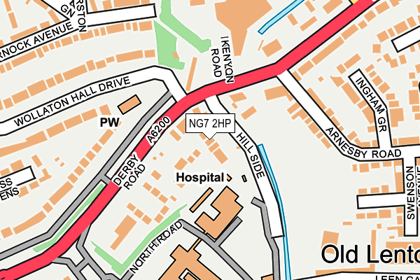 NG7 2HP map - OS OpenMap – Local (Ordnance Survey)