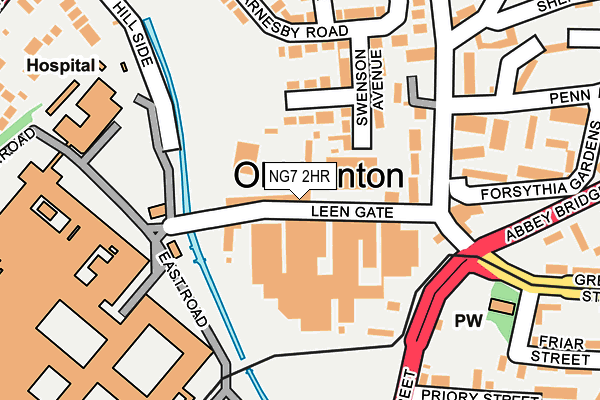 NG7 2HR map - OS OpenMap – Local (Ordnance Survey)